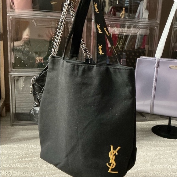 Yves Saint Laurent Black and Gold Tote gift with purchase  beauty item - Picture 1 of 10
